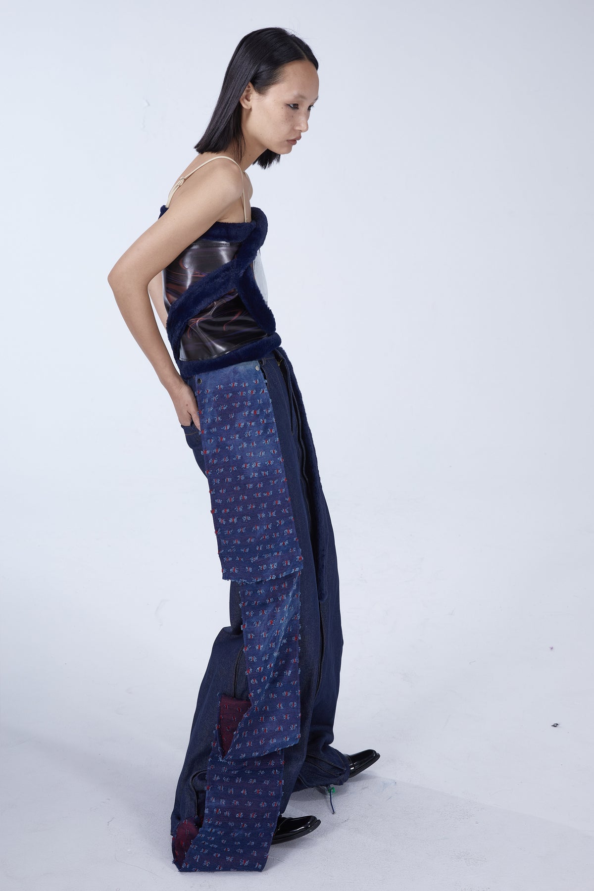 EMBRYO RITUAL WRAP convertible skirt & bustier — material and hardware detail