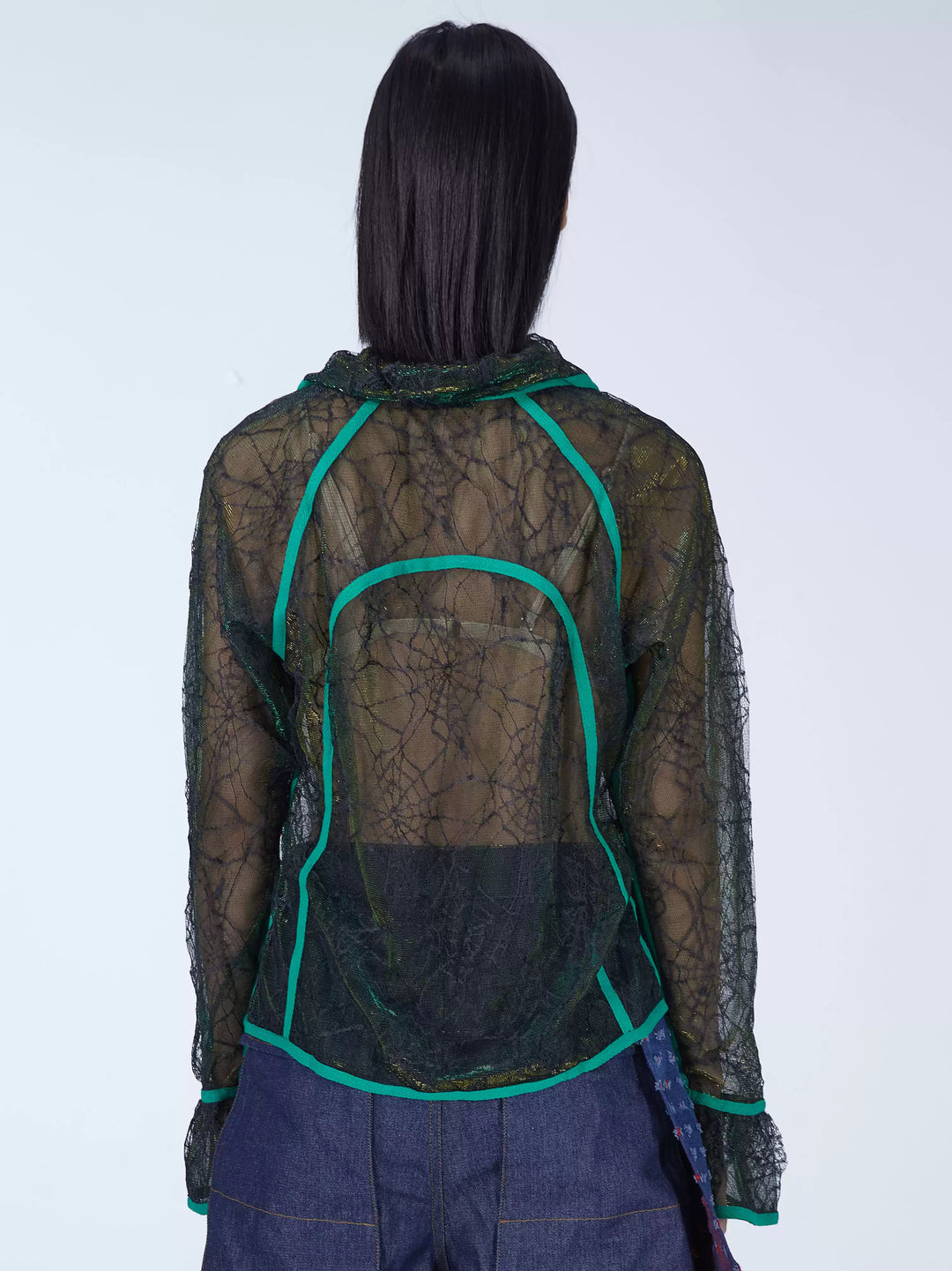 EMBRYO SPIDERWEB tearaway sheer shirt — alternate product presentation