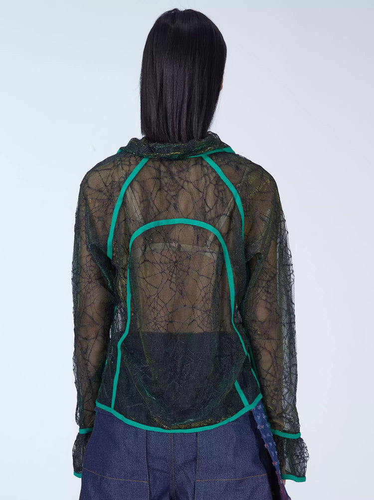 EMBRYO SPIDERWEB tearaway sheer shirt — alternate product presentation