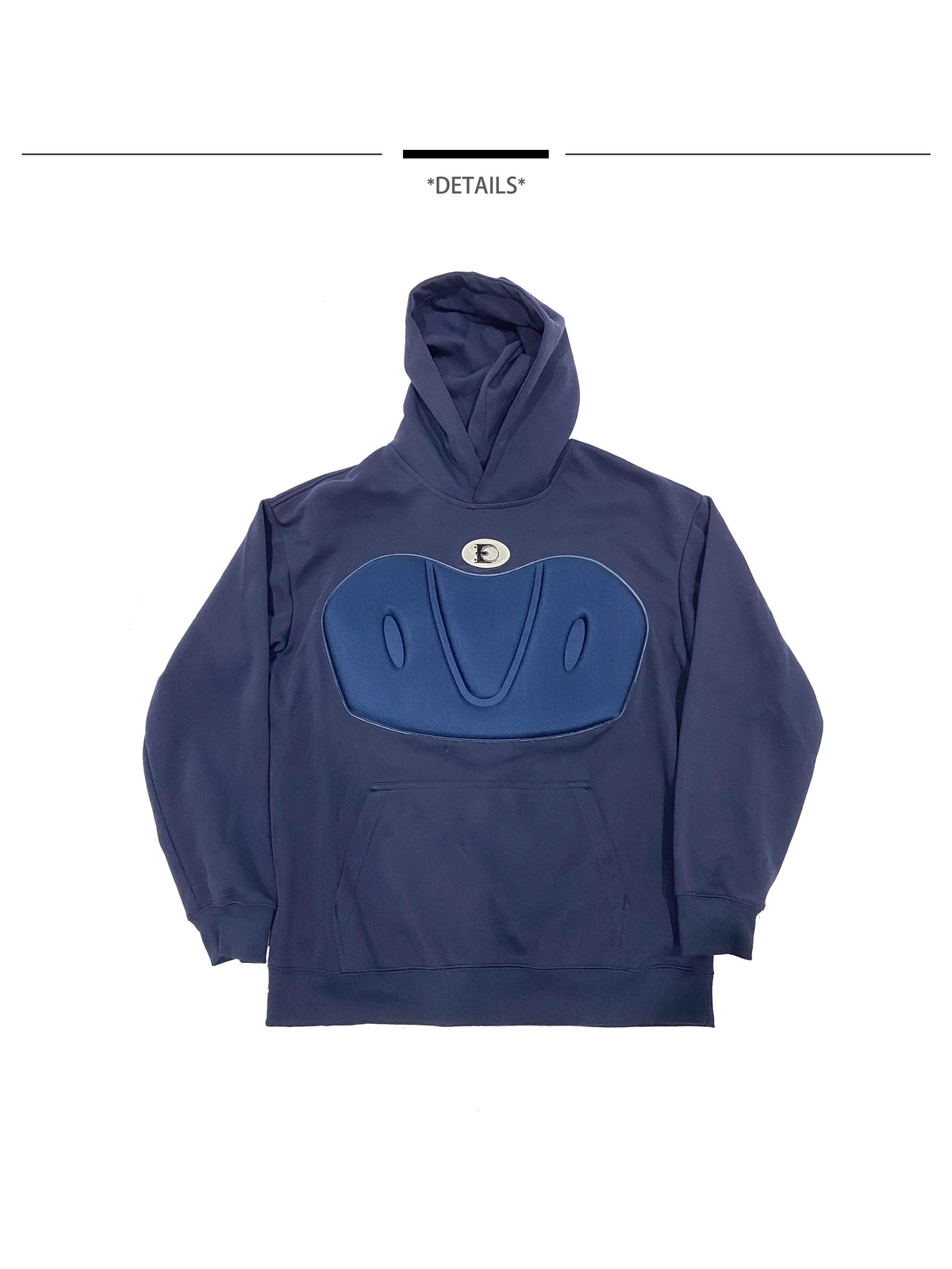 EMBRYO IMPACT SHIELD padded hoodie — full-length modeled view