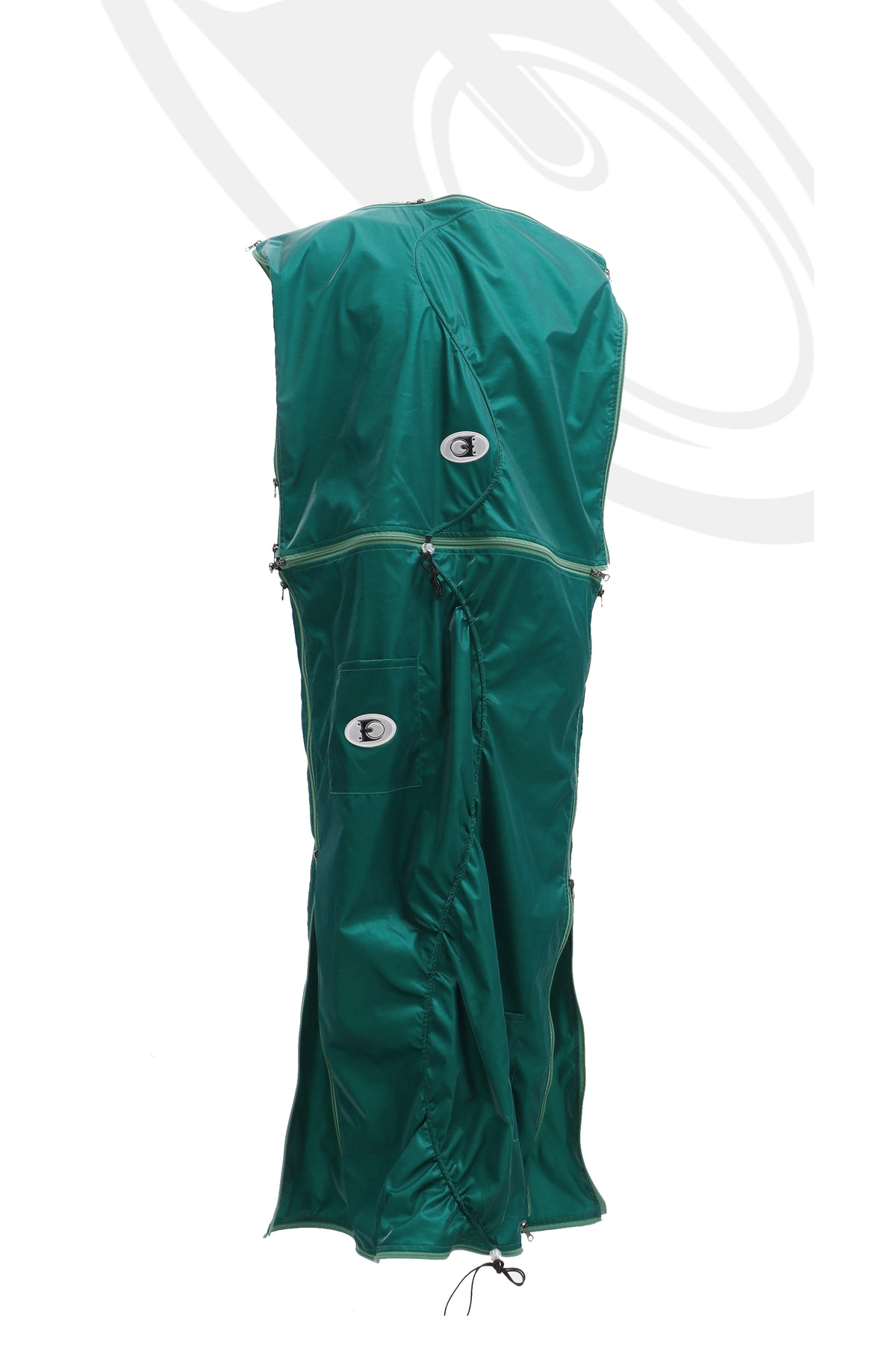 EMBRYO SLEEP POD convertible dress & bag — full-length modeled view