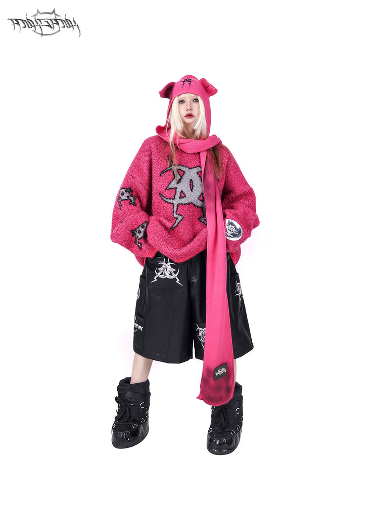 PINKSPINK SPHYNX cat-ear hooded scarf — catalog view showing the design and silhouette