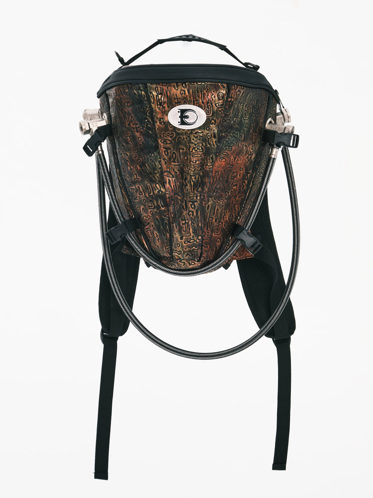 EMBRYO ORACLE embossed backpack — front product presentation
