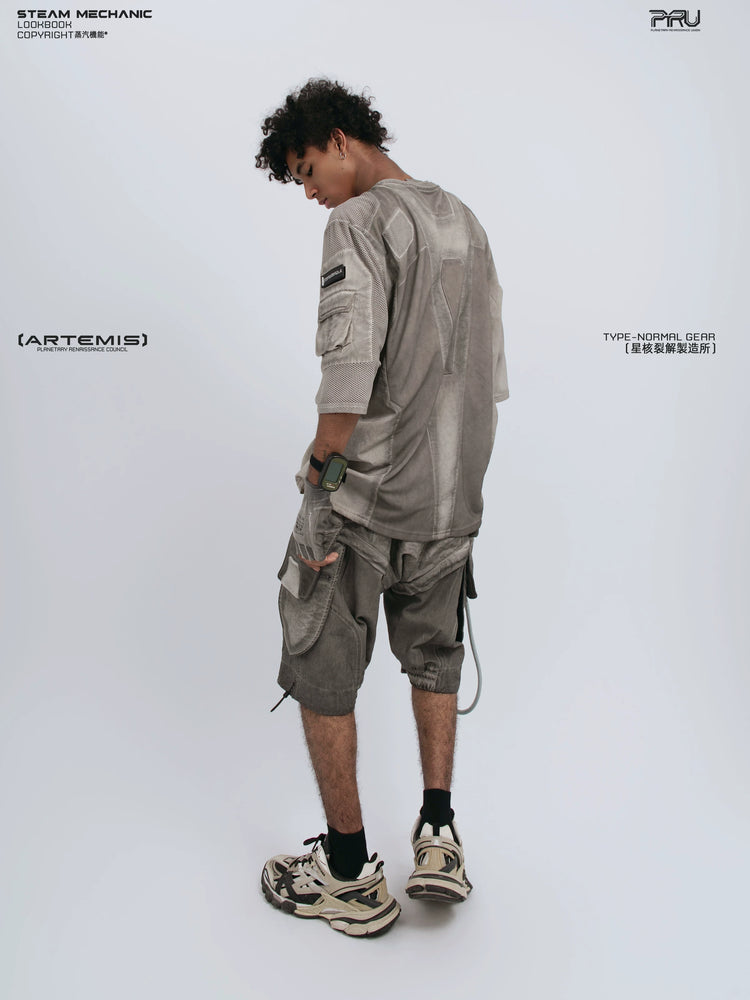 STARCORE xirang brown velcro mesh tee — alternate product view