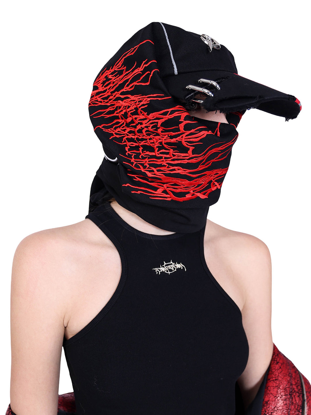 PINKSPINK ELECTRIC MOON embroidered bandana baseball cap — alternate angle showing the shape and finish