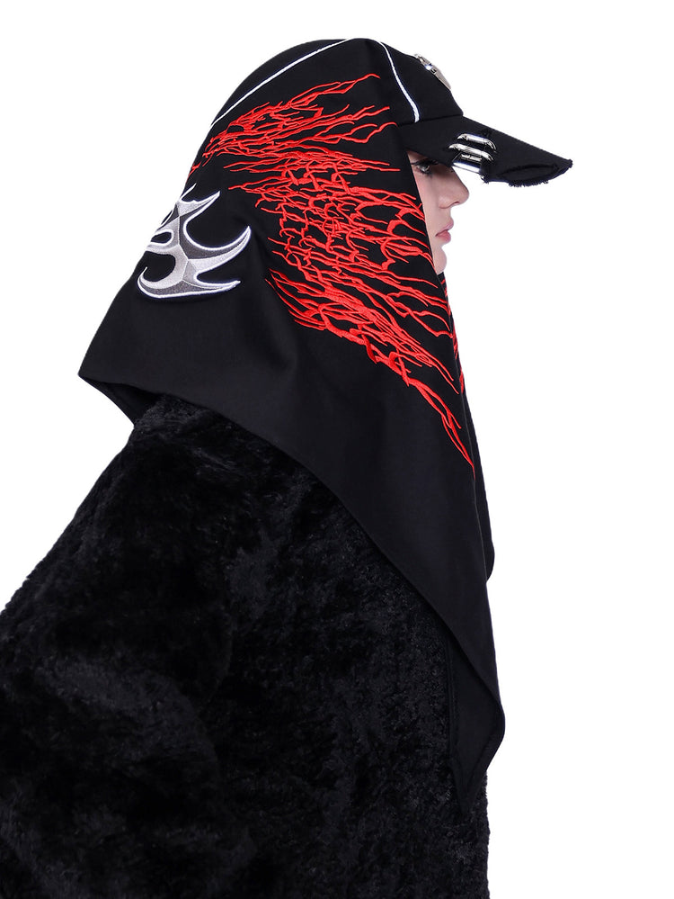 PINKSPINK ELECTRIC MOON embroidered bandana baseball cap — alternate gallery view showing the design details