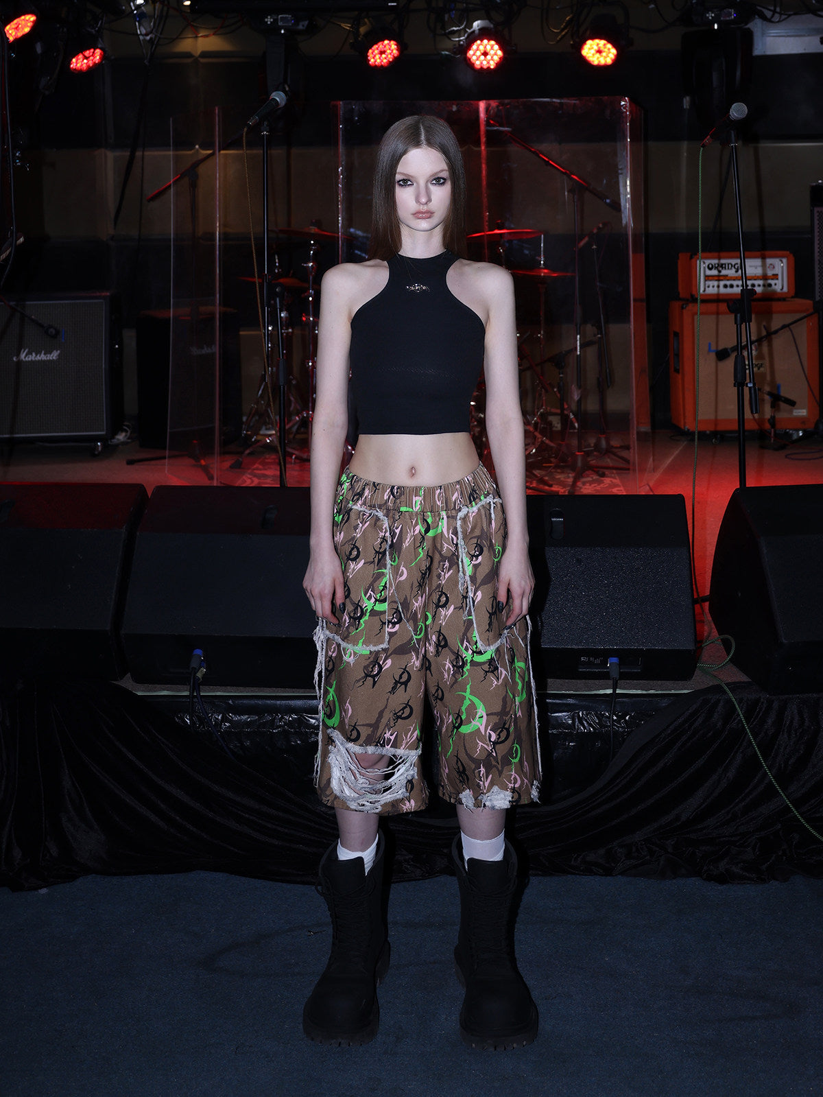PINKSPINK METAL LOGO fitted crop tank — alternate gallery view showing the design details