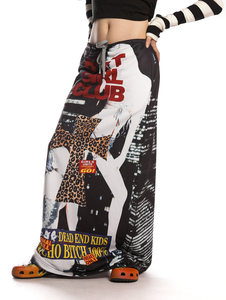 DEADENDKIDS HOT GIRL CLUB graphic maxi skirt — side or detail presentation