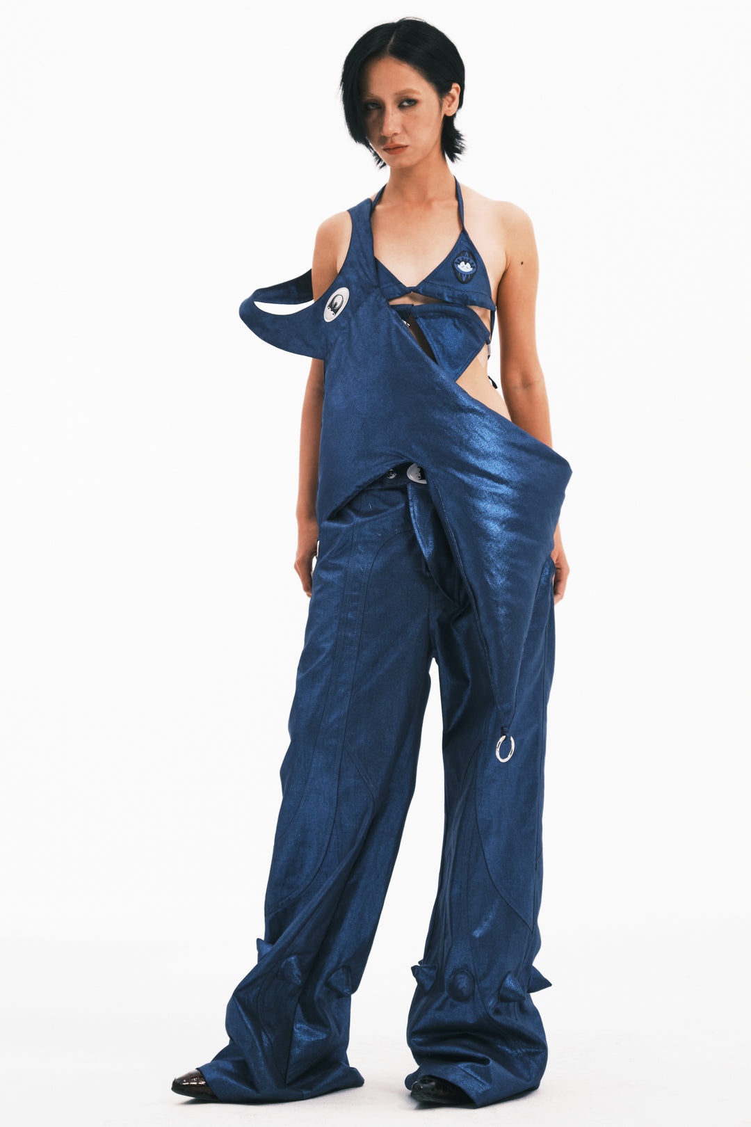 EMBRYO BLUE SPIKE padded sculptural bag — additional product detail view