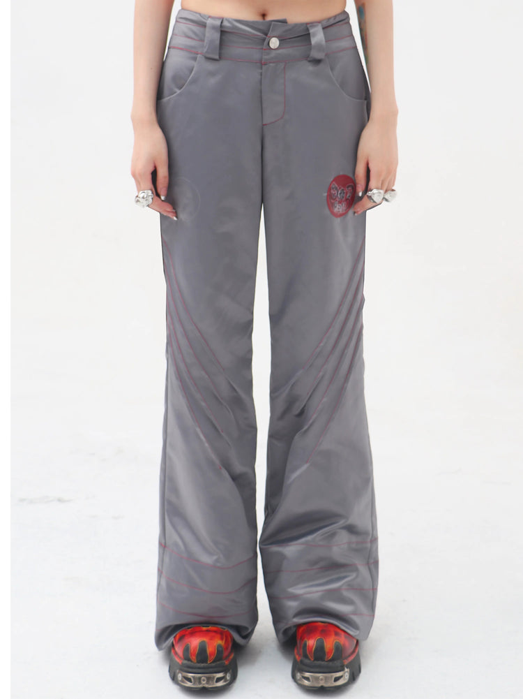 EMBRYO STARSHIFT ruched 3D-effect pants — front product presentation