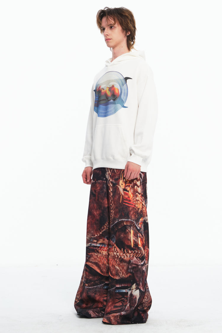 EMBRYO PLAN white graphic hoodie — additional product detail view