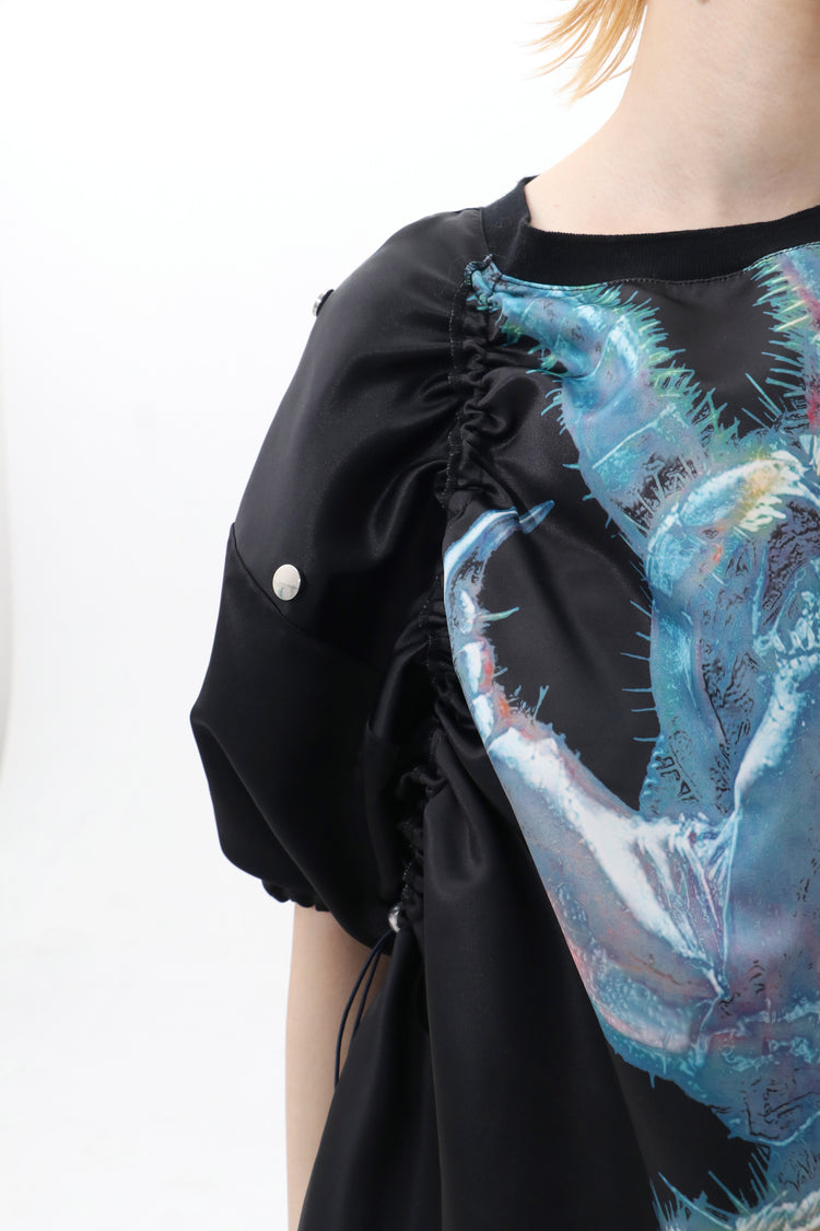 EMBRYO FIVE POISONS detachable-shoulder T-shirt — additional product detail view