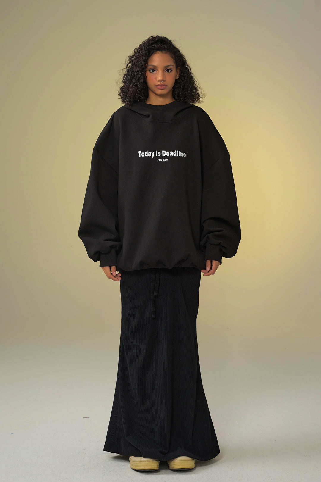 TAROTAROT IT'S MY DAY OFF OVERSIZED HOODED SWEATSHIRT