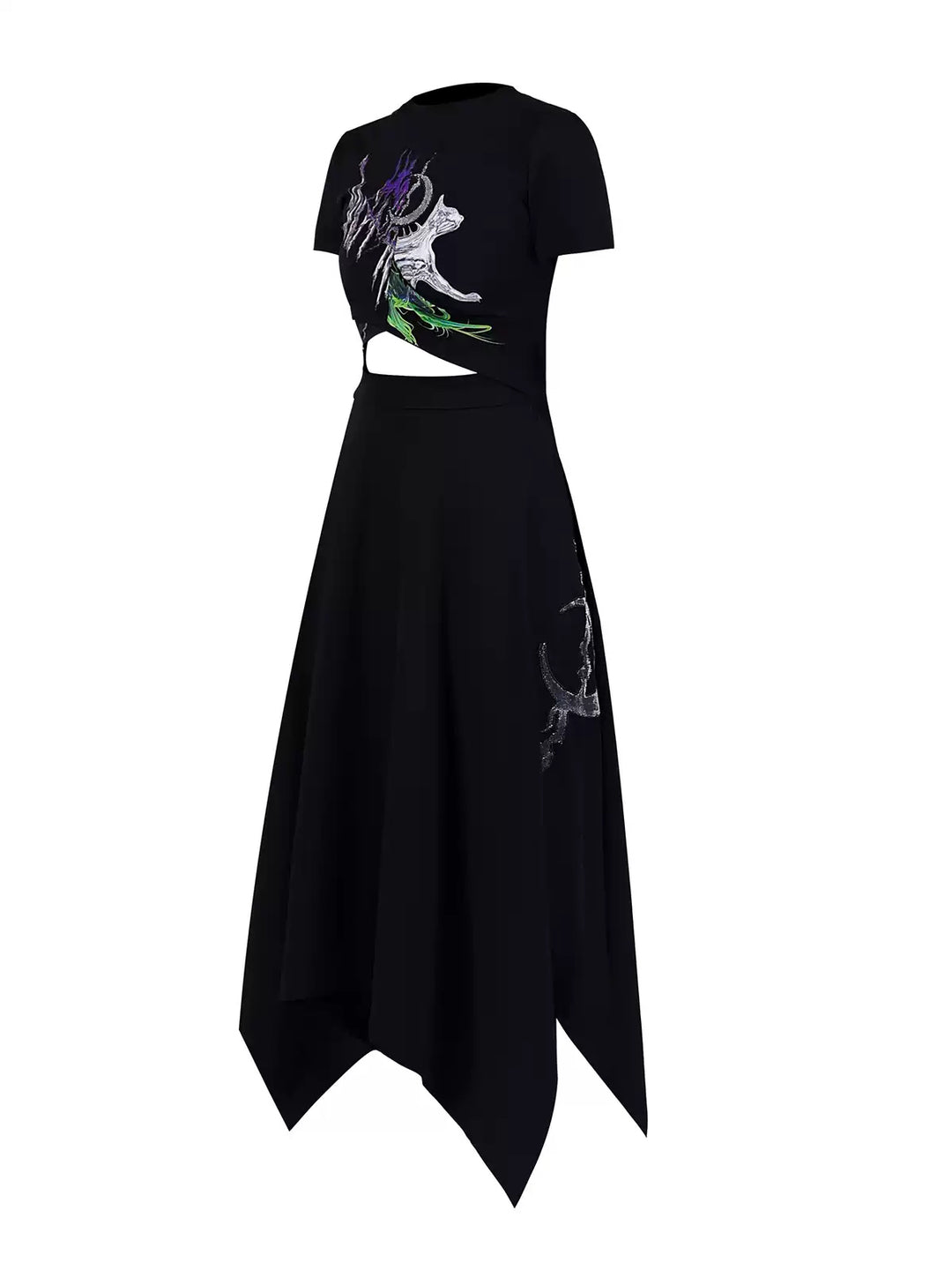 PINKSPINK ELECTRIC MOON reconstructed cutout dress — alternate gallery view showing the design details
