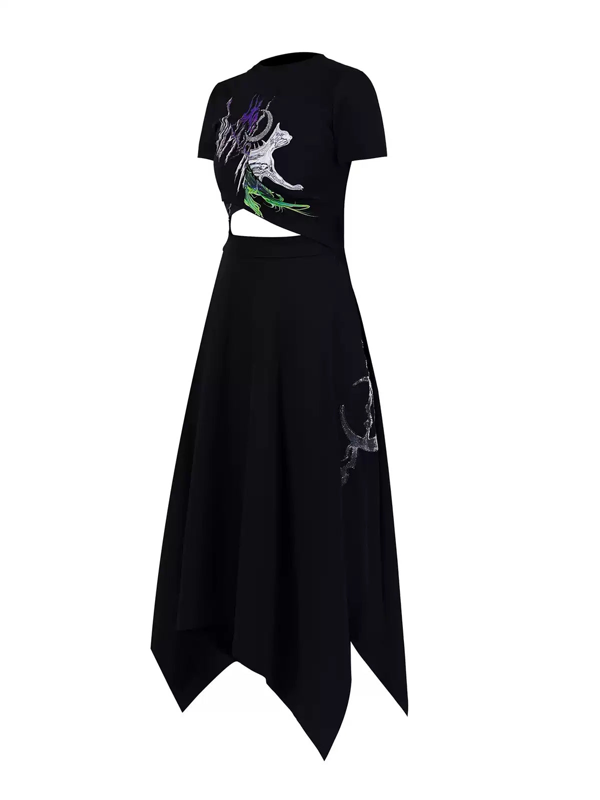 PINKSPINK ELECTRIC MOON reconstructed cutout dress — alternate gallery view showing the design details