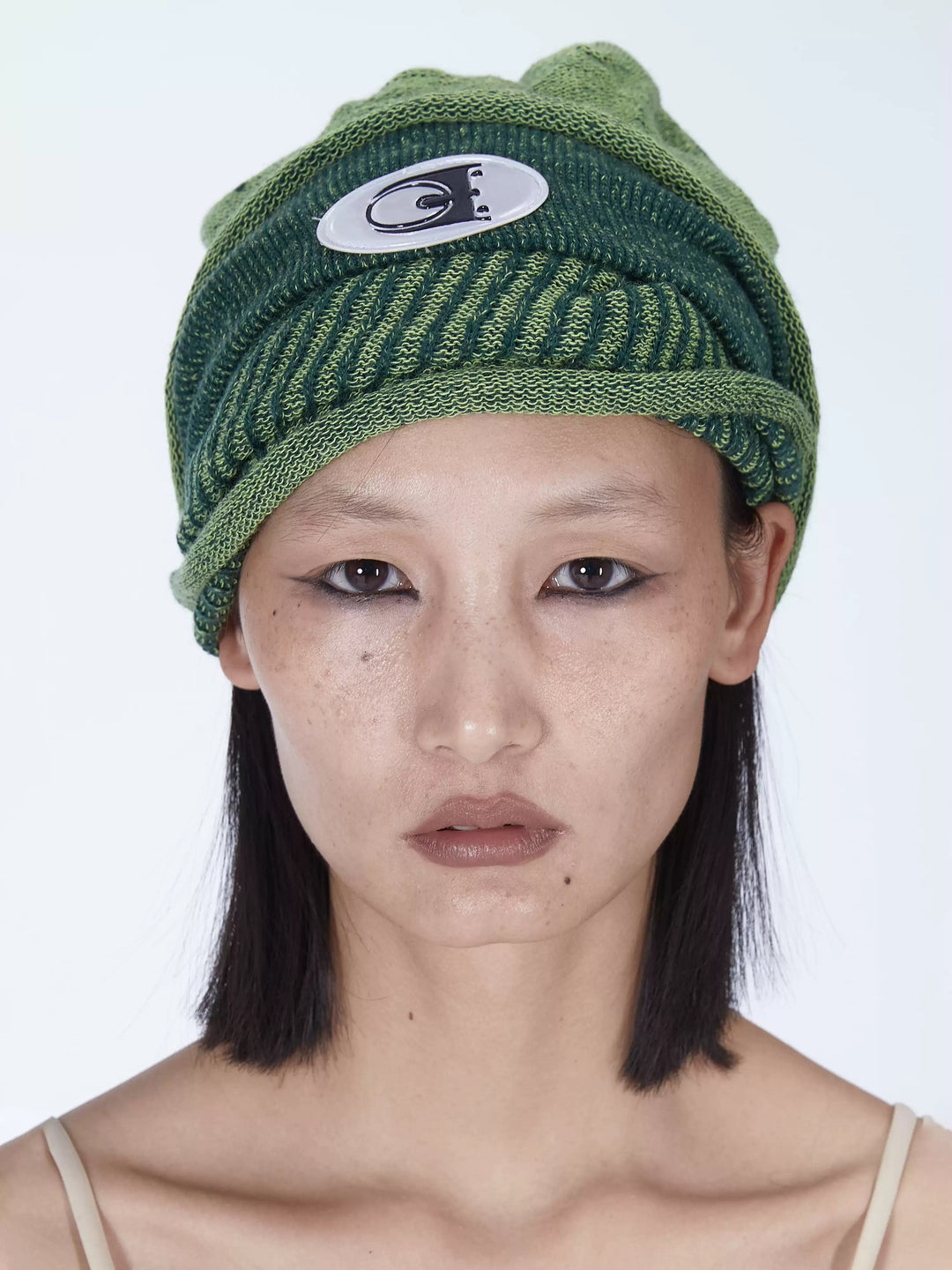 EMBRYO DOUBLE FORM convertible knit hat — front product presentation