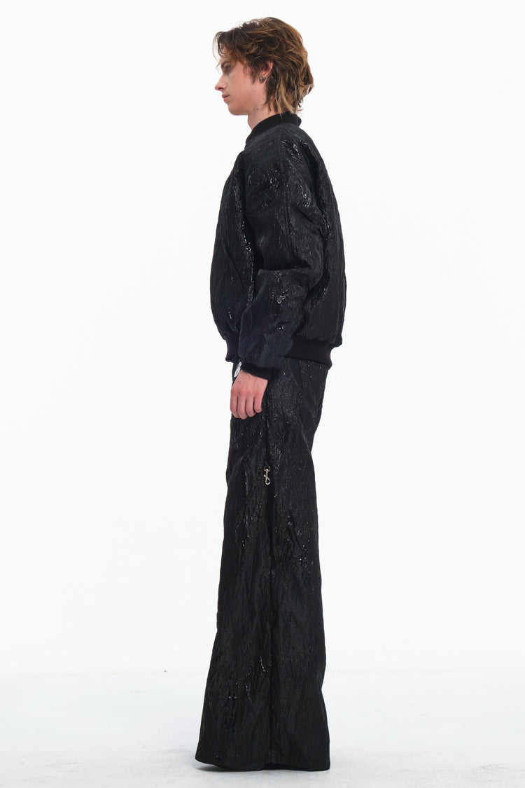 EMBRYO VENOM FLIGHT deconstructed padded jacket — alternate modeled angle