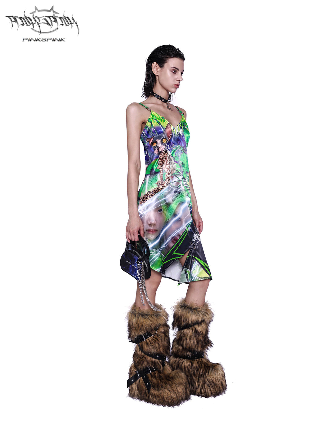 SPHINX CAT FLUORESCENT DIGITAL DRESS