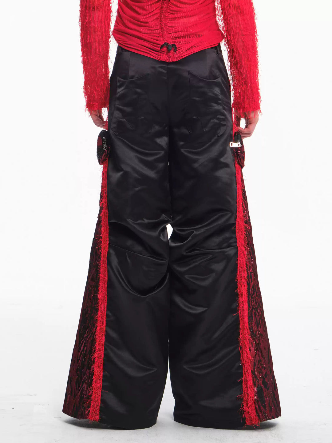 EMBRYO IMPACT SHIELD padded wide-leg pants — rear or construction presentation