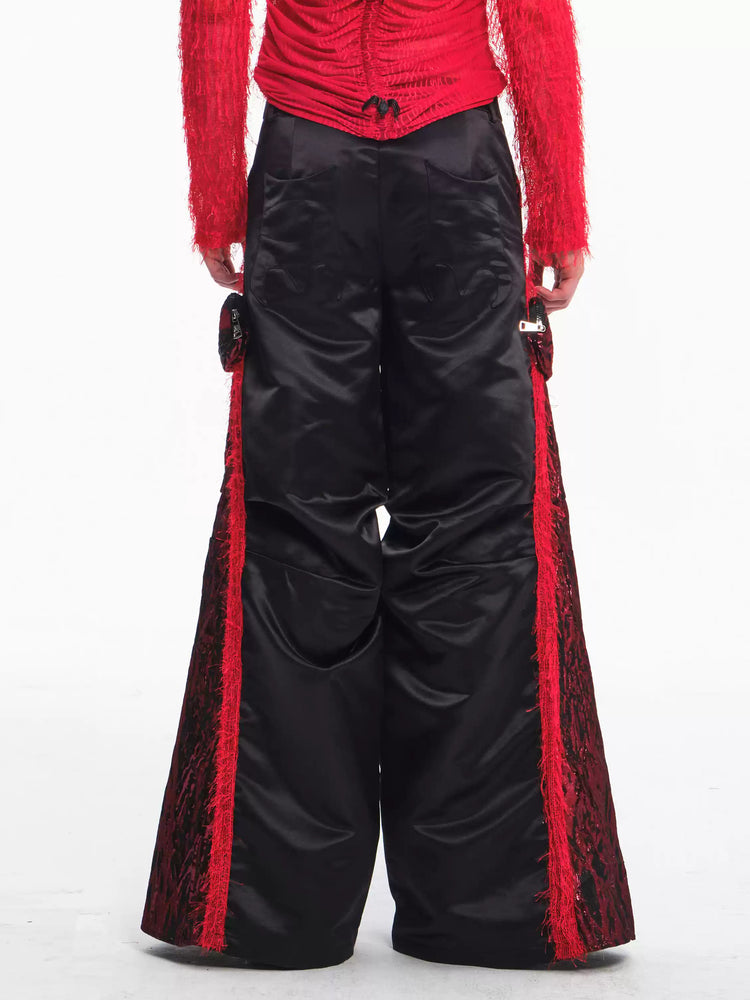 EMBRYO IMPACT SHIELD padded wide-leg pants — rear or construction presentation