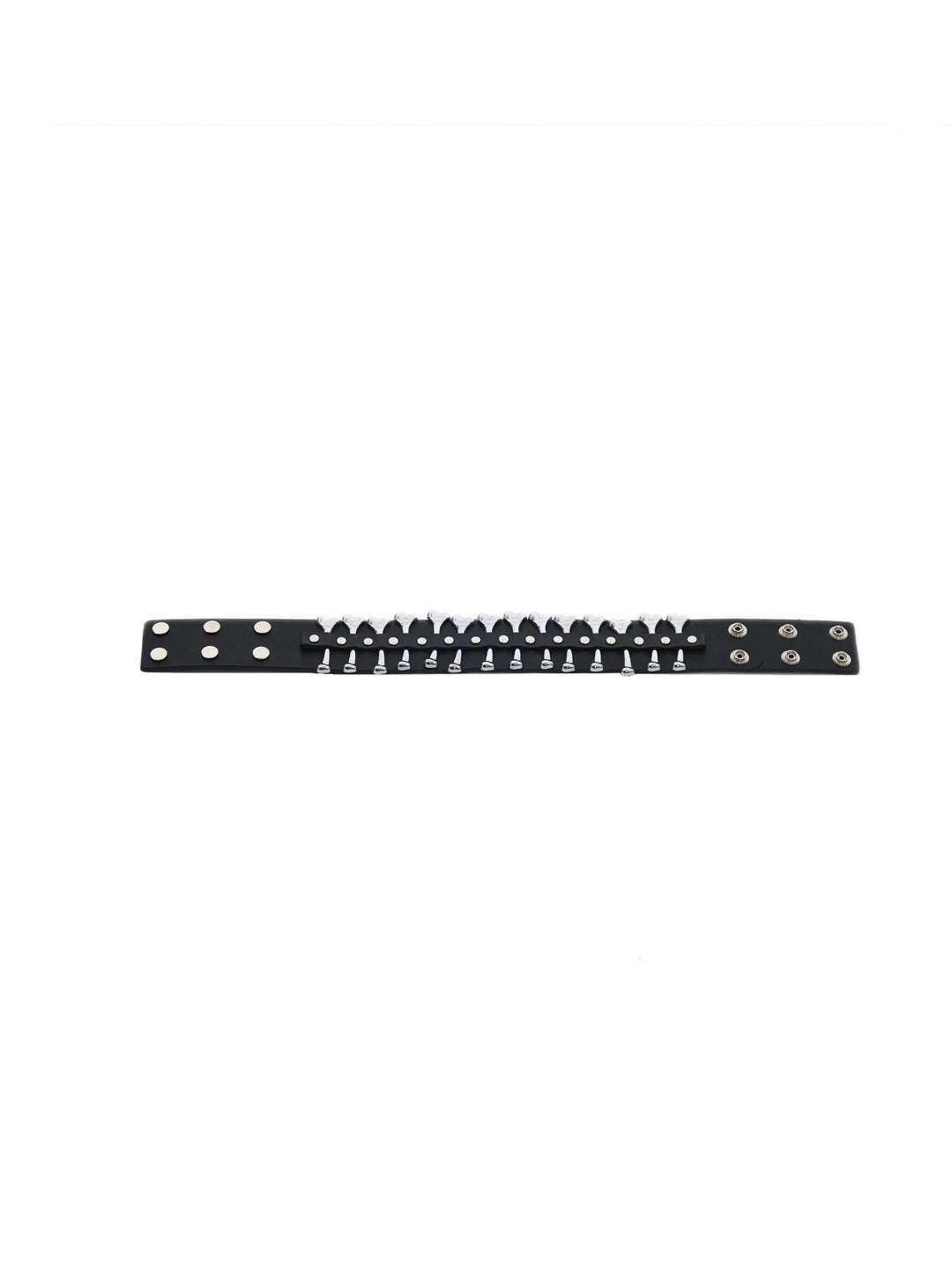 EMBRYO BONE CHAIN genuine-leather choker — alternate styled presentation