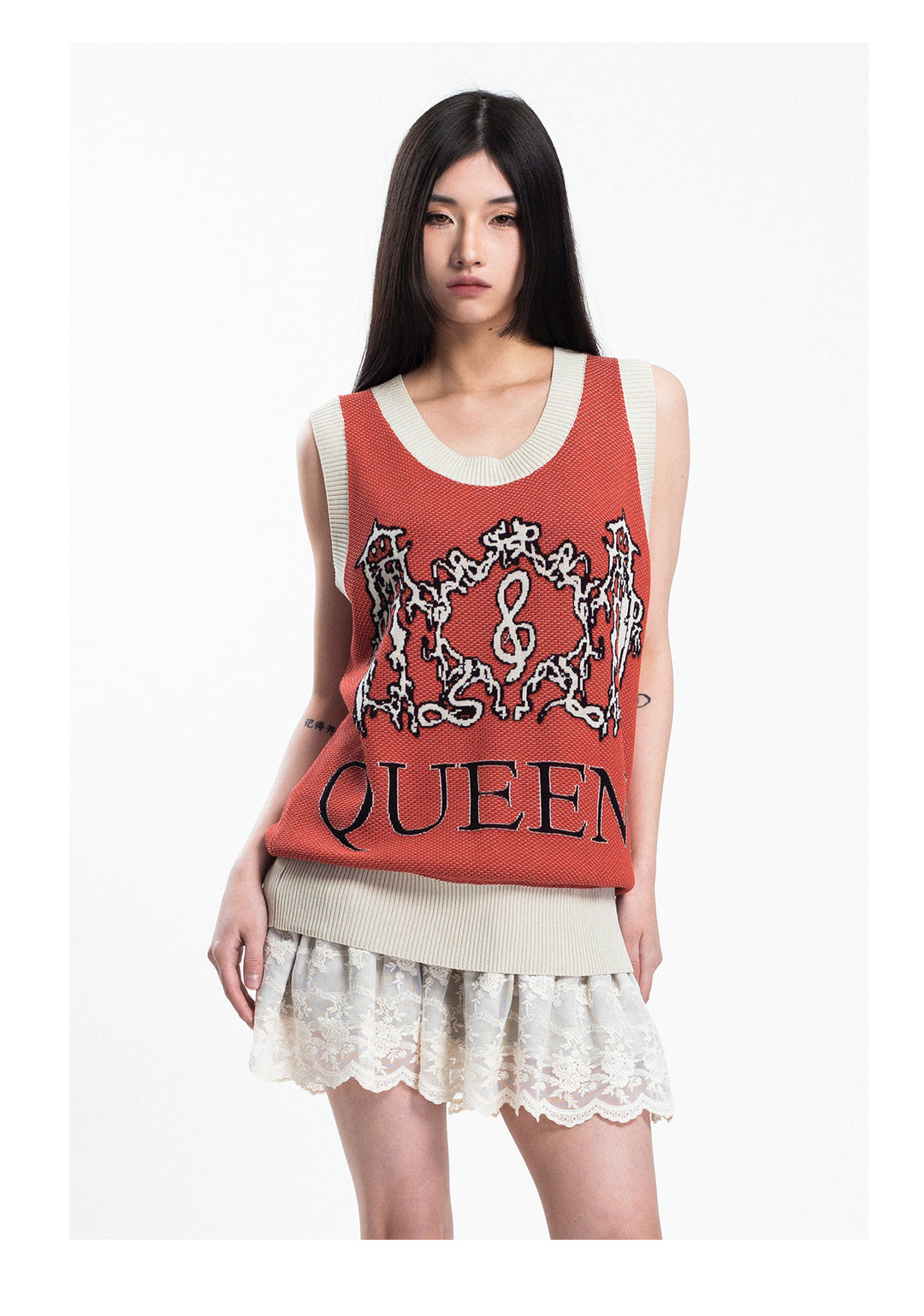 4RE1GN Lightning Dragon Jacquard Knit Vest