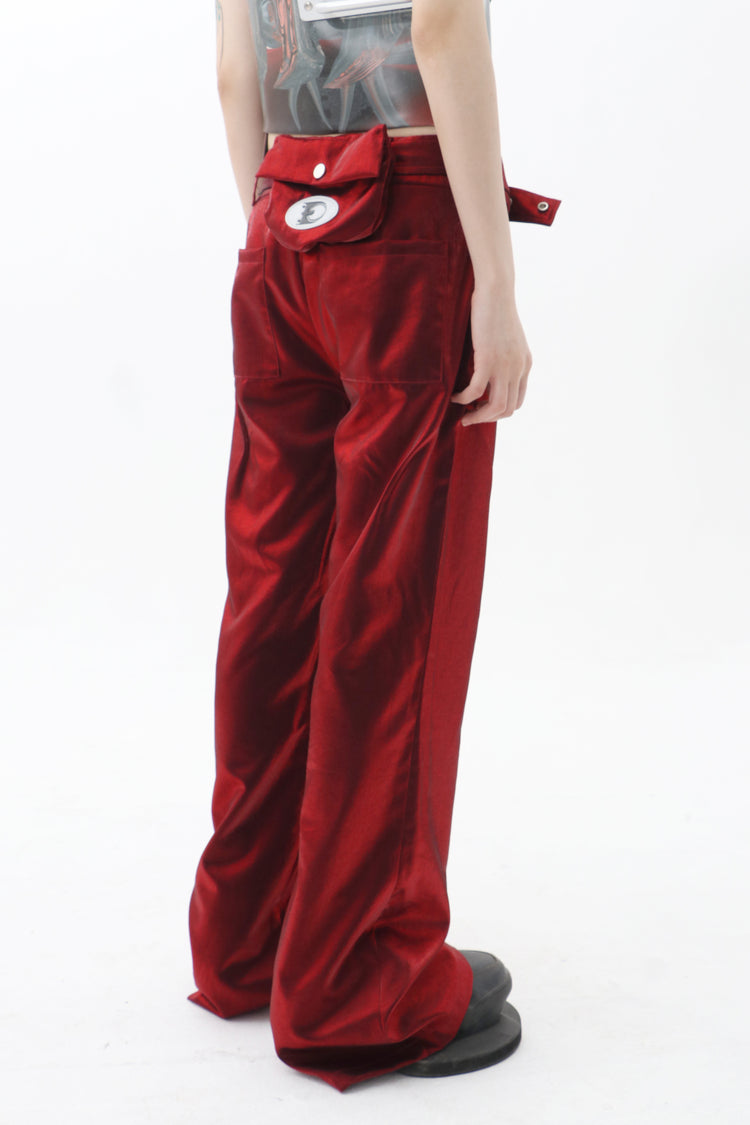 EMBRYO FIVE POISONS color-shift low-rise pants — additional product detail view