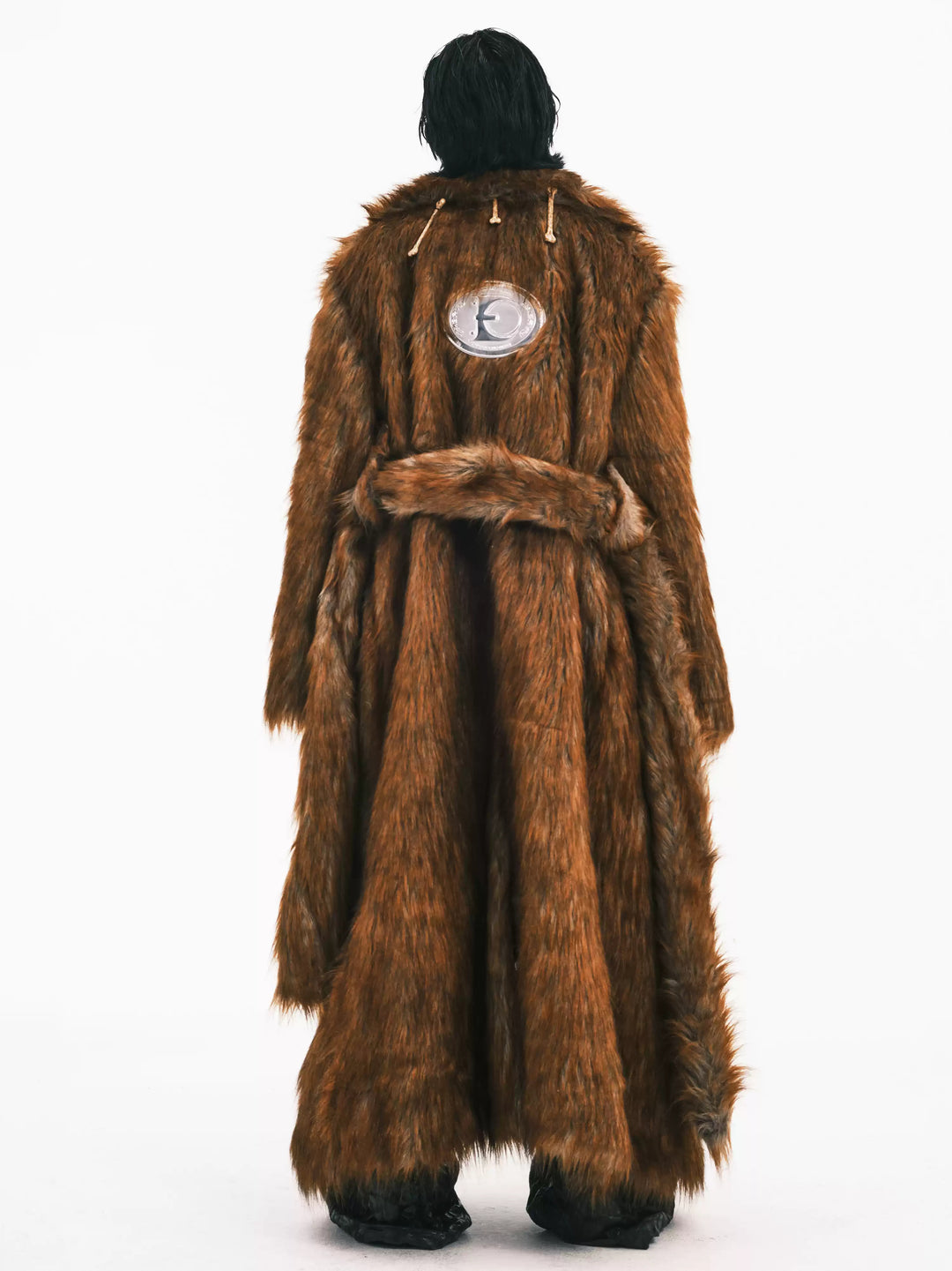 EMBRYO PRIMAL BONE extra-long faux-fur coat — alternate product presentation