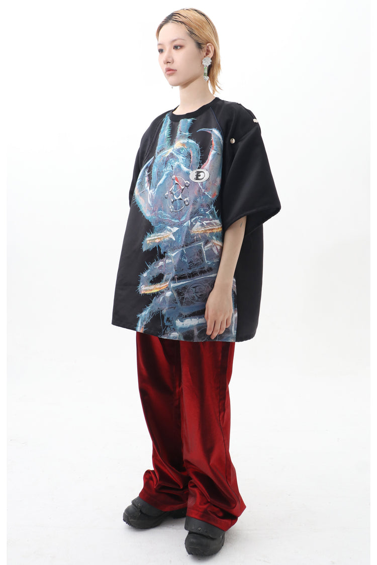 EMBRYO FIVE POISONS detachable-shoulder T-shirt — additional product detail view