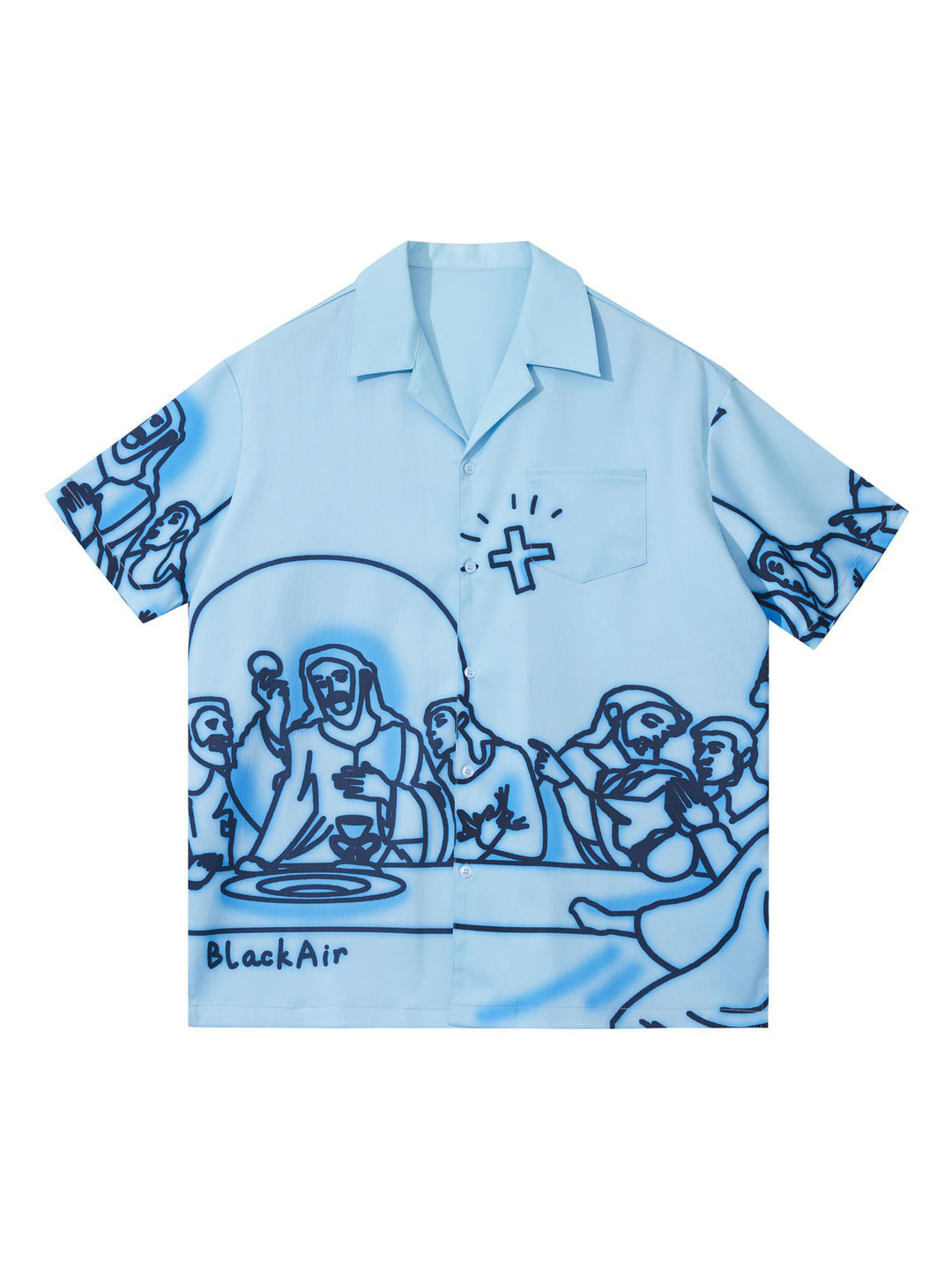 BLACK AIR LAST SUPPER Hawaiian shirt