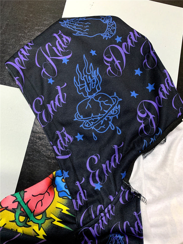 DEADENDKIDS WEST COAST oversized fleece hoodie — alternate modeled angle