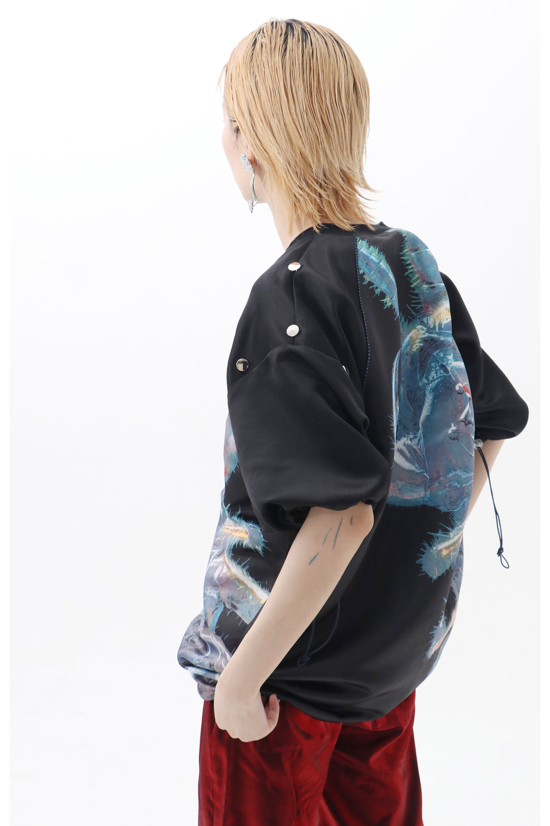 EMBRYO FIVE POISONS detachable-shoulder T-shirt — additional product detail view
