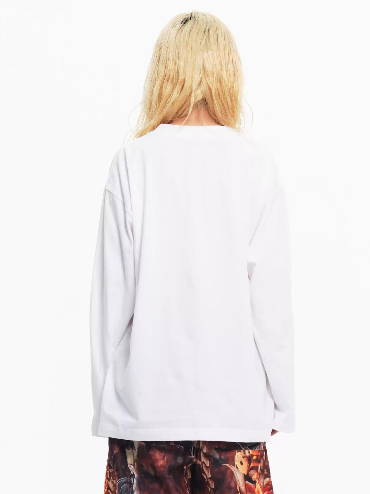 EMBRYO ABCD FOUR CHILDREN white graphic sweatshirt — side profile