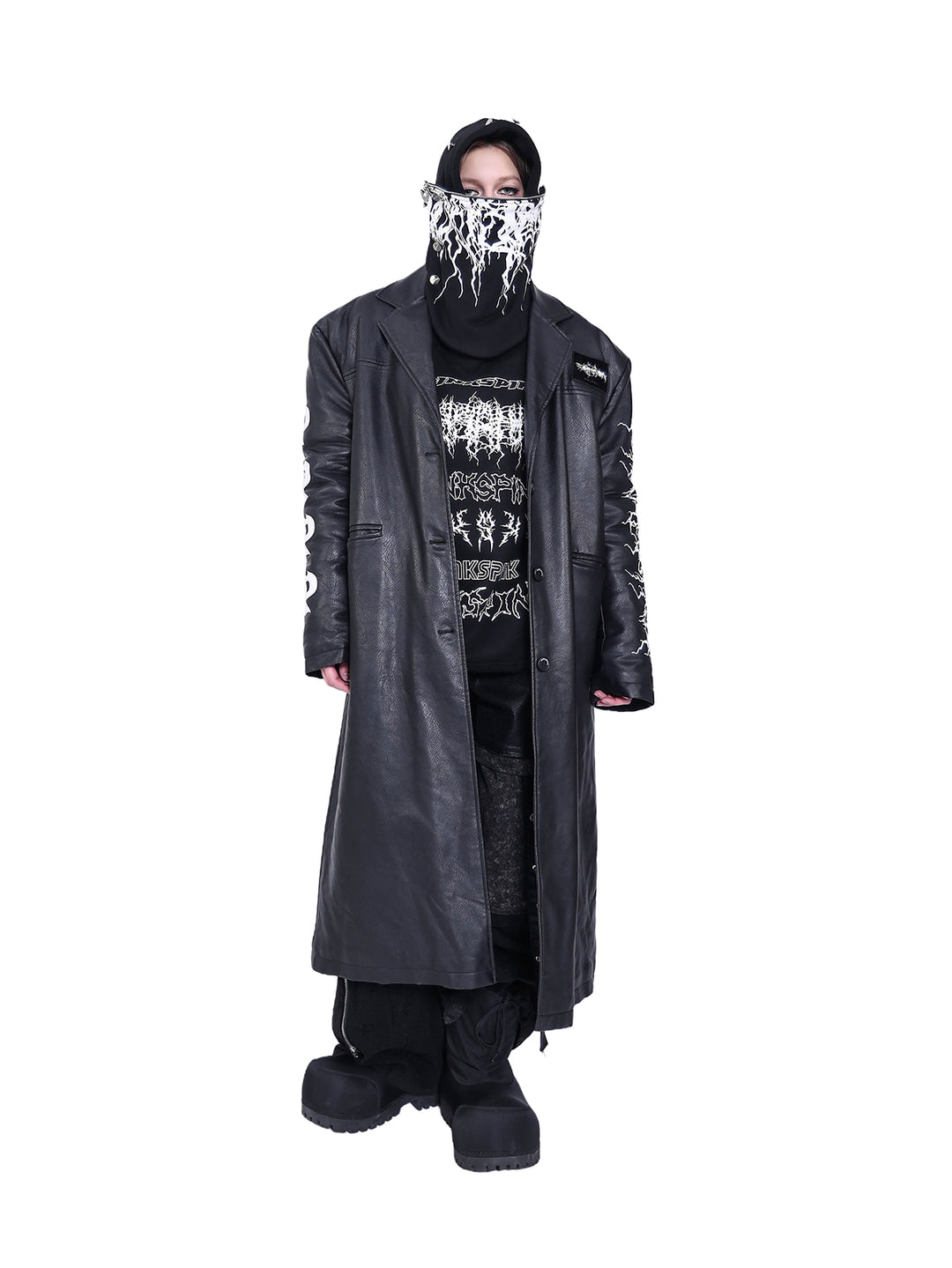MASK DECOMPOSITION Y2K HOODED SWEATSHIRT