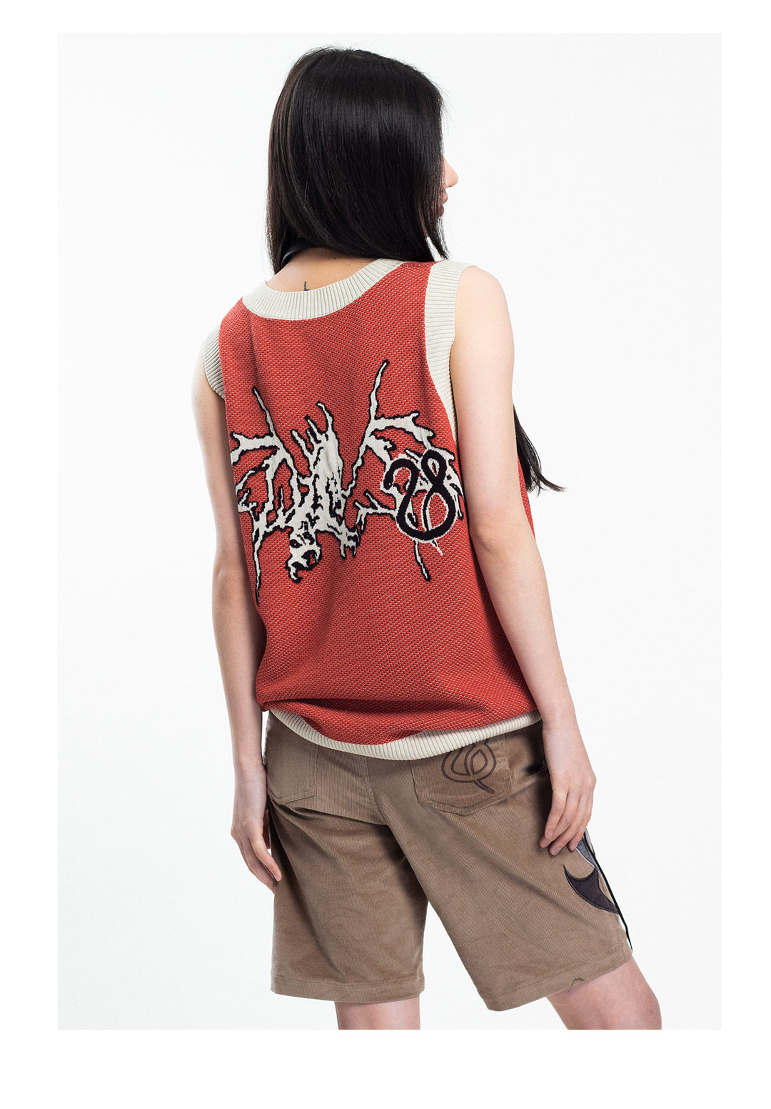 4RE1GN Lightning Dragon Jacquard Knit Vest