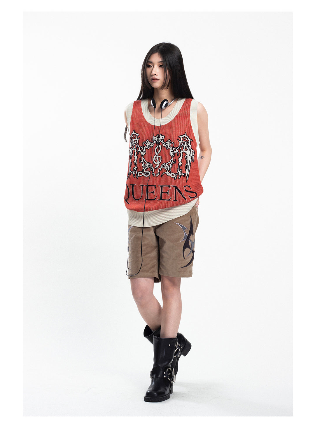 4RE1GN Lightning Dragon Jacquard Knit Vest