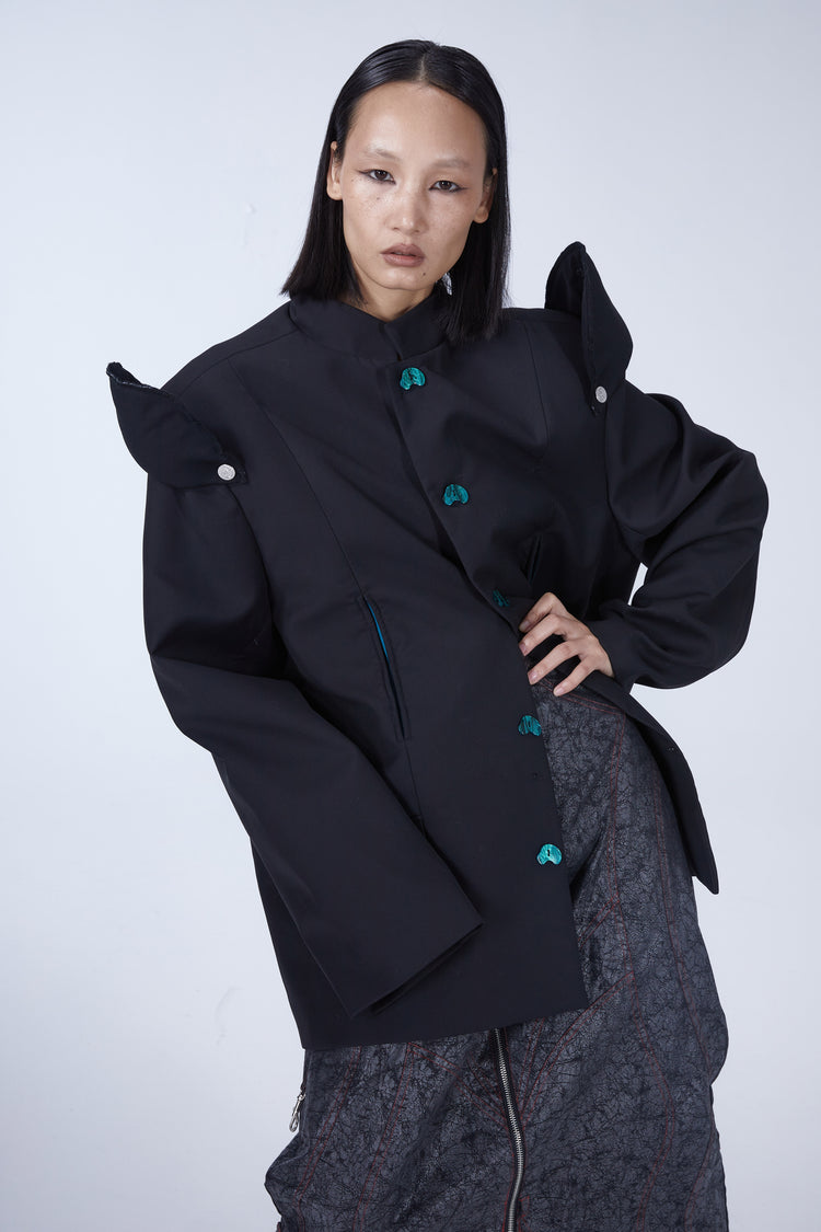 EMBRYO IMPERIAL GUARD detachable-shoulder Zhongshan blazer — additional product detail view