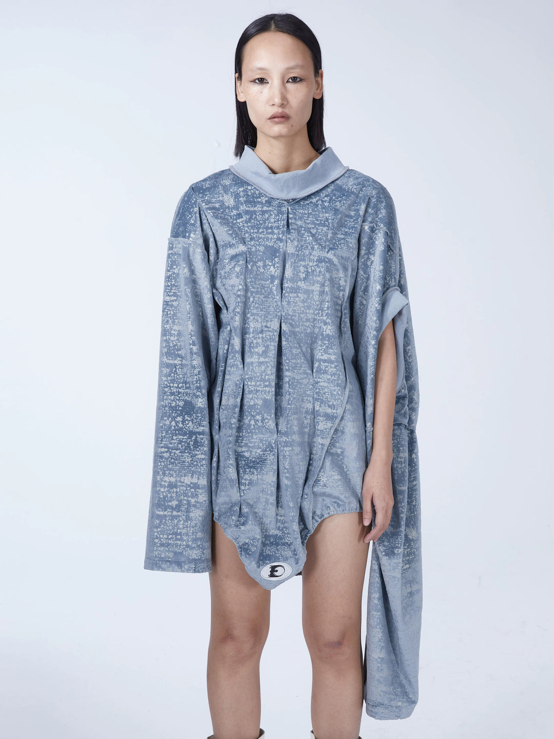 EMBRYO DOUBLE COLLAR asymmetric sweatshirt — front product presentation