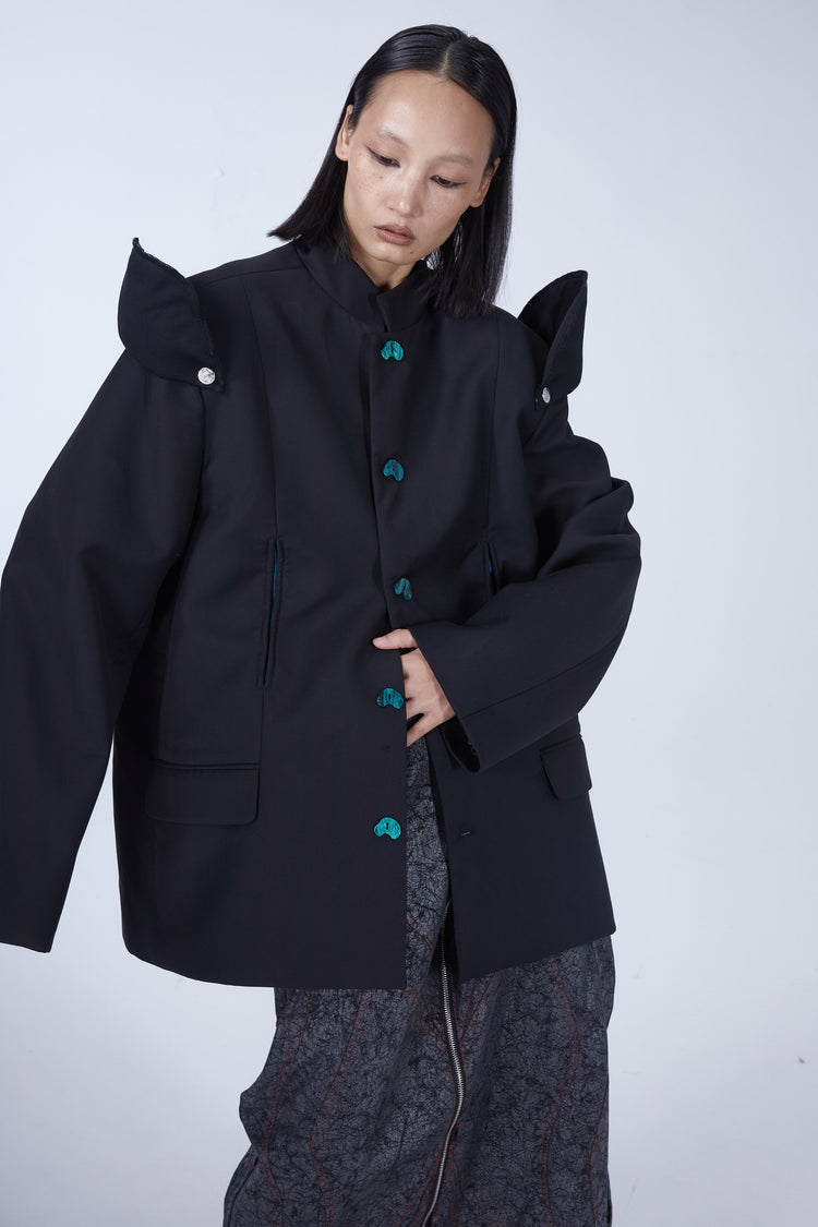 EMBRYO IMPERIAL GUARD detachable-shoulder Zhongshan blazer — additional product detail view