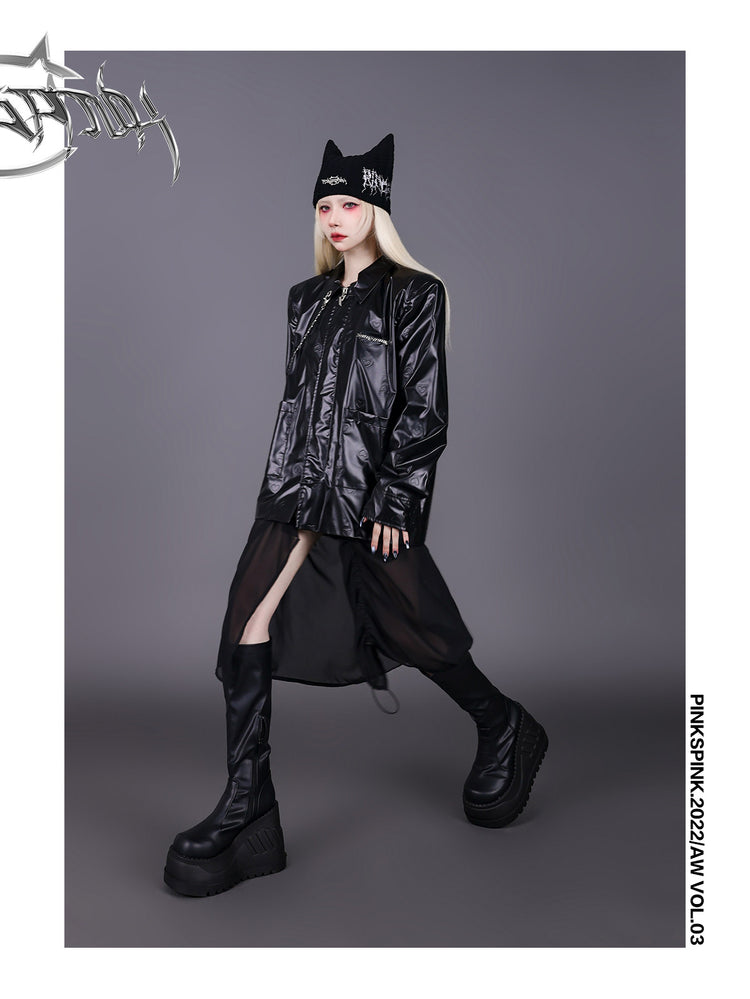 PINKSPINK SPHYNX thorn-embroidered cat-ear beanie — alternate gallery view showing the design details