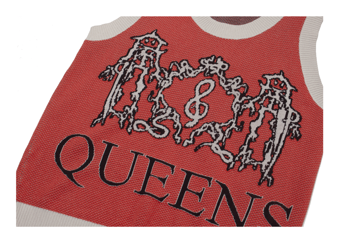 4RE1GN Lightning Dragon Jacquard Knit Vest