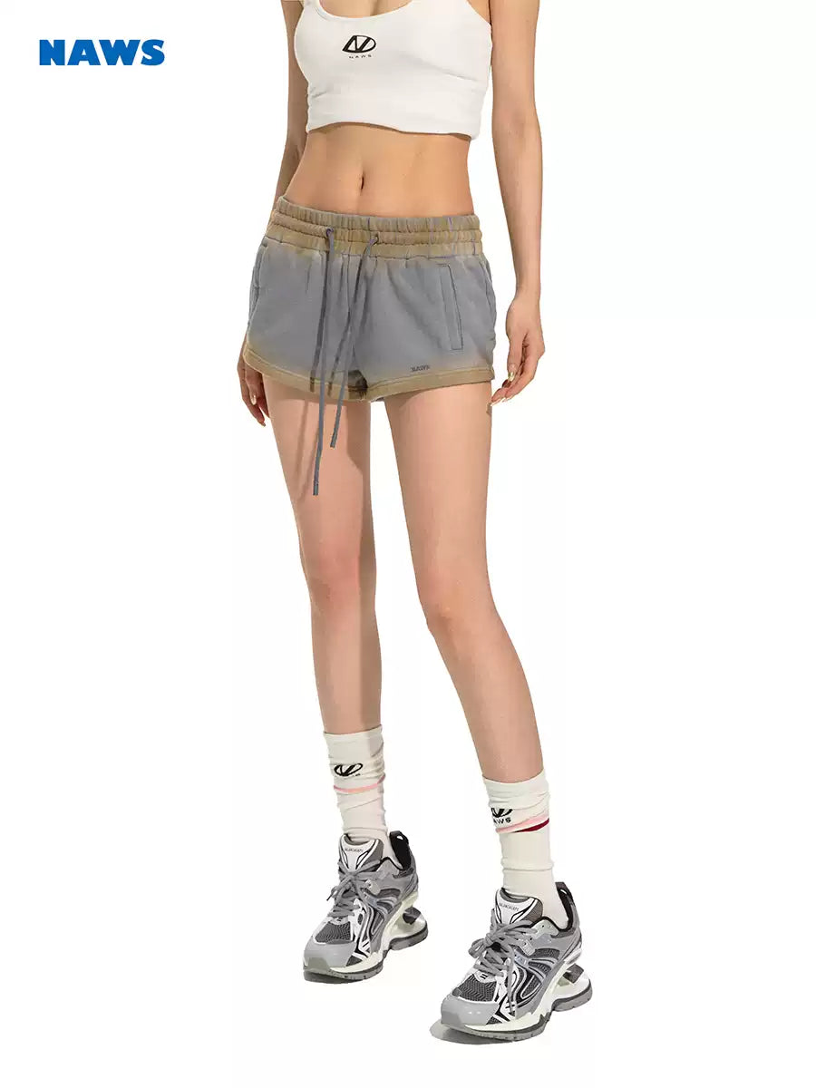 NAWS ROYAL BLUE MUD-DYED JOGGING SHORTS