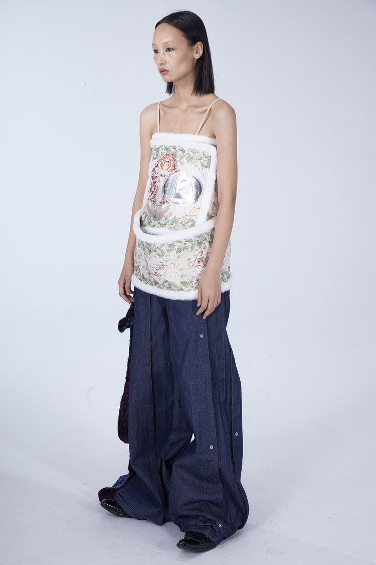 EMBRYO BONE COURT convertible padded dress — rear modeled view