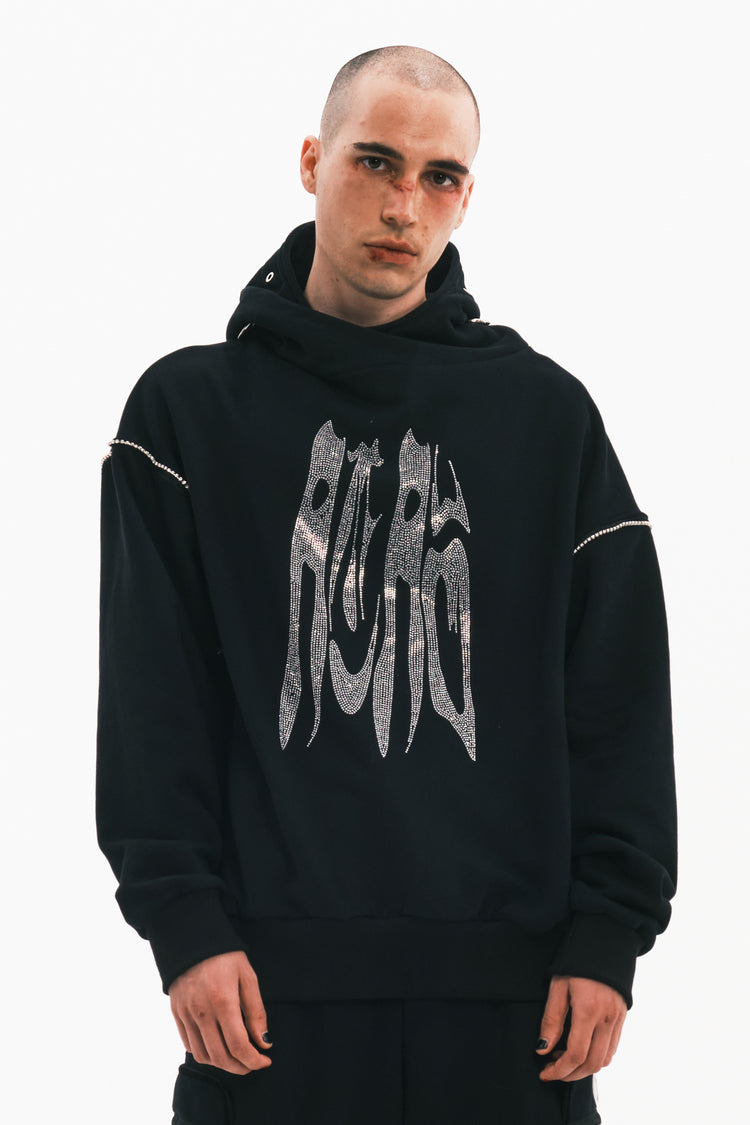 EMBRYO RHINESTONE RING oversized graphic hoodie — additional product detail view