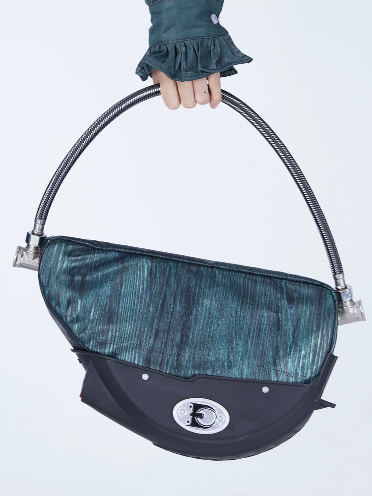 EMBRYO TIRELINE embossed underarm bag — front garment-only view