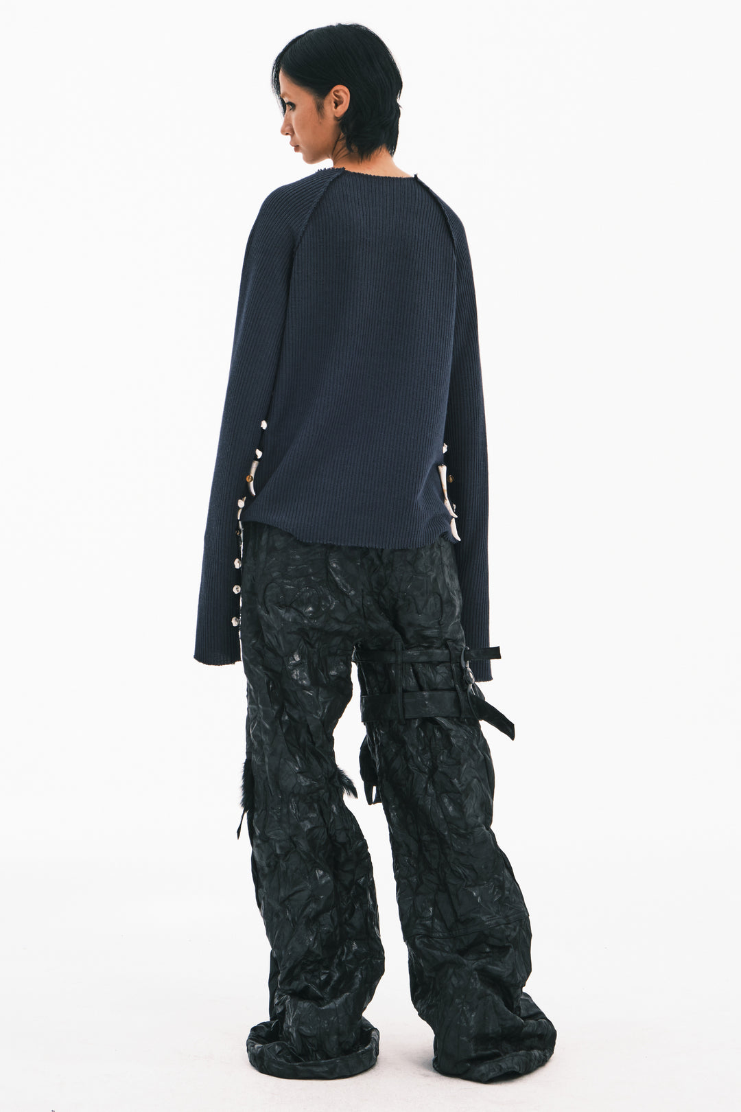 EMBRYO BONEWORK hand-knit sweater — additional styled view
