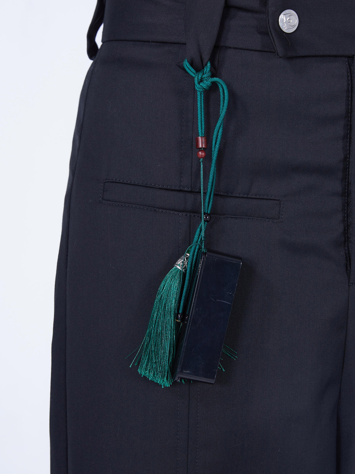 EMBRYO IMPERIAL SEAL wide-leg suit pants — side profile