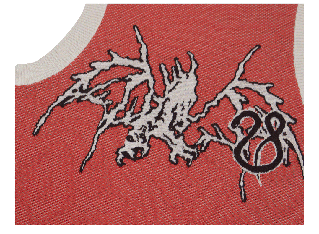 4RE1GN Lightning Dragon Jacquard Knit Vest