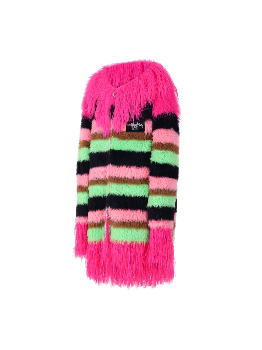 PINKSPINK FUTURE COLOR striped zip cardigan — alternate gallery view showing the design details