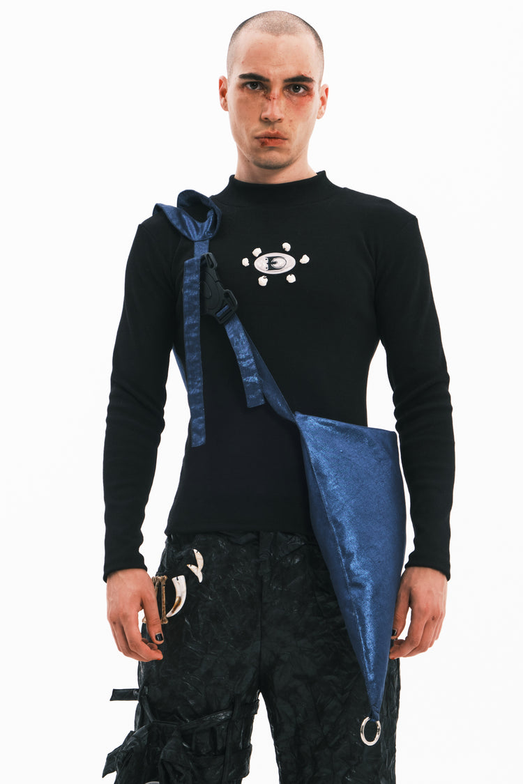 EMBRYO BLUE SPIKE padded sculptural bag — additional product detail view
